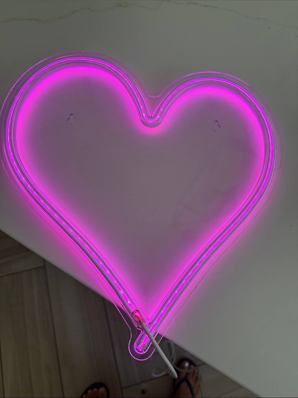Pink Heart Neon Wall Light - Party Decor